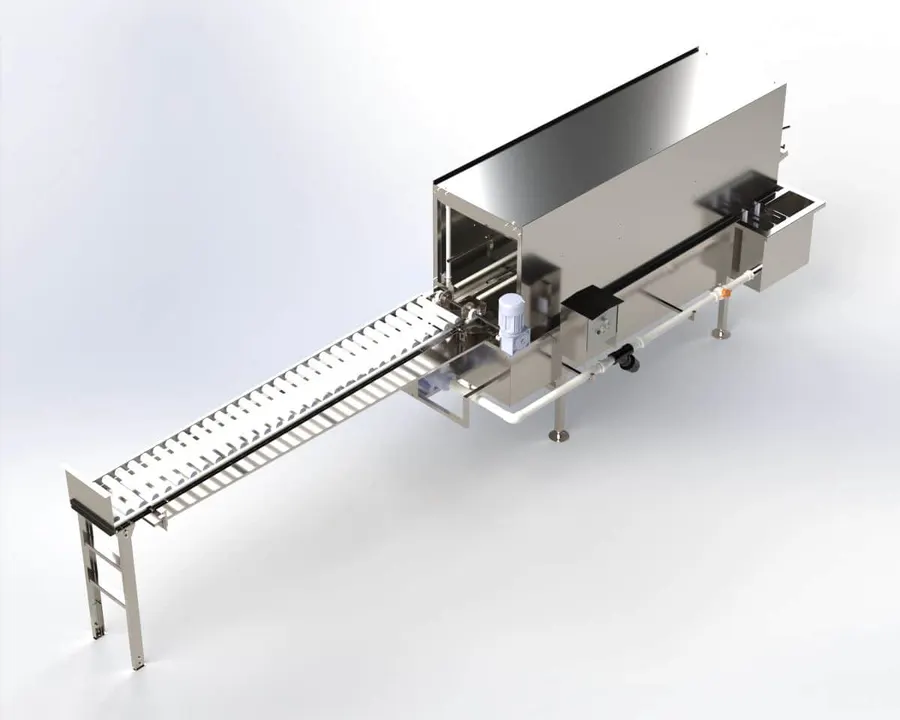 Lavadora de cajas industrial, fabricado por MEKANEX